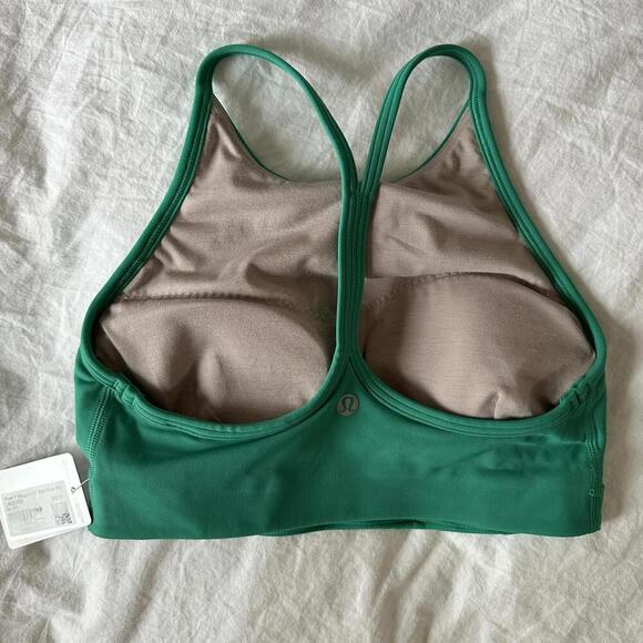 Lululemon Flow Y Wrap-Front High-Neck Bra B/C Maldives Green Size 4 *rare* NWT - Picture 3 of 4